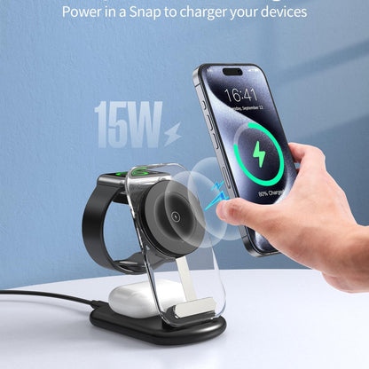 Transparent Folding Magnetic Three-in-one Wireless Charger